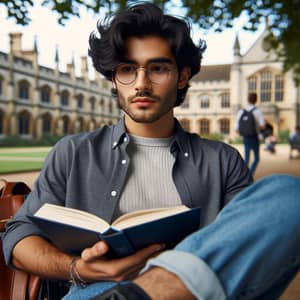 Smart University Student | South Asian Male in Glasses