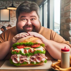 Delicious Sandwich: Indulging in a Gigantic Meal