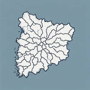 Outline Map of Karnataka, India