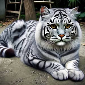 Grey Shirazi Cat with Tiger Markings