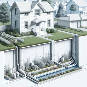 Minimalist Residential Drainage System for Efficient Water Filtration