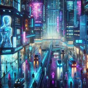 Cyberpunk Urban Landscape: Futuristic Night Scenes