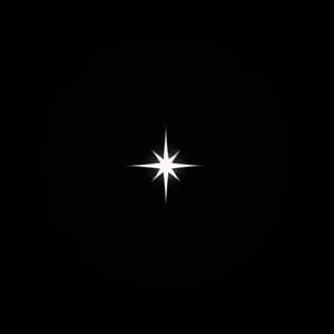 Minimalist Star against Black Background