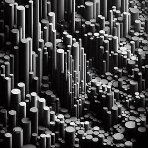Intricate Monochrome Maze: Abstract Texture Art