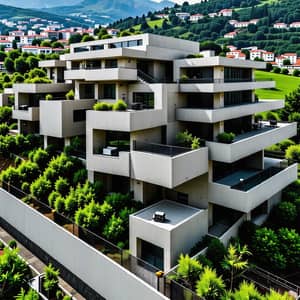 Modern Housing Complex on Hillside | Architectural Marvel