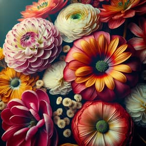 Vibrant Pressed Flower Arrangement | Botanical Photography