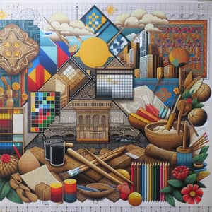 Contemporary Filipino Culture Artwork with Traditional and Modern Elements