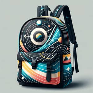 Stylish Teen Backpack with Abstract Graphic Design