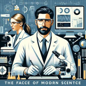 The Face of Modern Science | Male Hispanic Scientist, Female Caucasian Scientist in Lab