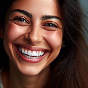 Joyful Middle-Eastern Woman Smiling | Happiness Personified
