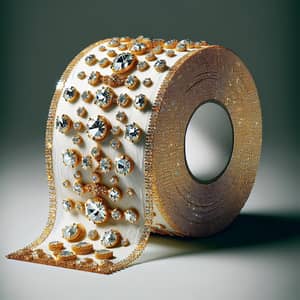 Luxury Toilet Paper with Diamonds and Gold | Exquisite Bathroom Accessory