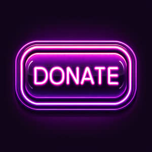 Neon Purple Donate Button - Engaging Twitch Donation Button