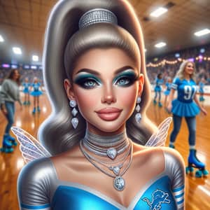 Hyper Realistic Fairy Godmother in Detroit Lions Outfit