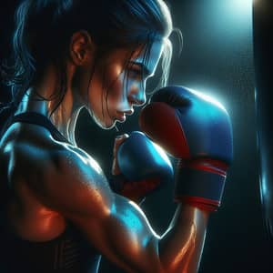 Real-World 3D Female Boxing: Intense Moments & Dedicated Training