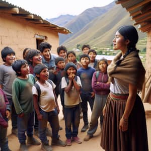 Inspiring Moment of Unity: Andean Girl Stands Against Discrimination