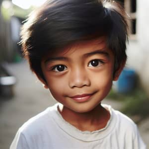 Filipino Boy Playing Outside: A Captivating Image