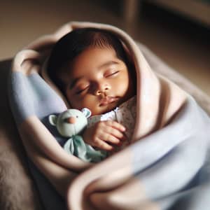Serene Sleeping South Asian Infant | Peaceful Slumber