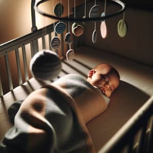 Peaceful Sleeping Infant in Cozy Crib | Calm Bedtime Scene