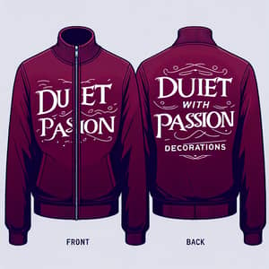 Burgundy Sweatshirt: Duet with Passion - Decorations