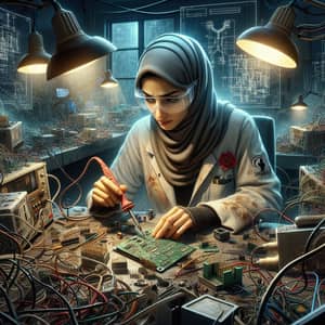 Determined Electronics Engineer in Chaotic Lab
