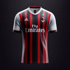 AC Milan Home Jersey - Classic Black & Red Stripes