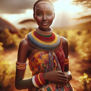 Kikuyu Woman from Kenya: Cultural Heritage Elegance