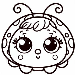 Cute and Simple Ladybug Coloring Page for Toddlers