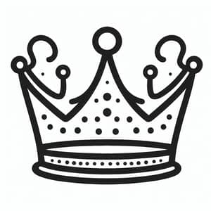 Simple Crown Coloring Page for 2-Year-Olds