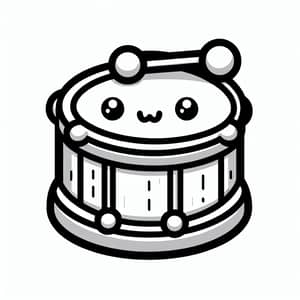 Cute Toy Drum Coloring Page for Kids