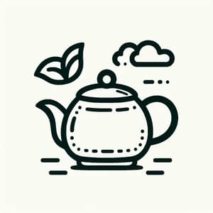 Simple Tea Pot Coloring Page for Kids