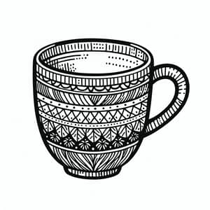 Simple Cup Coloring Page for 2-Year-Olds