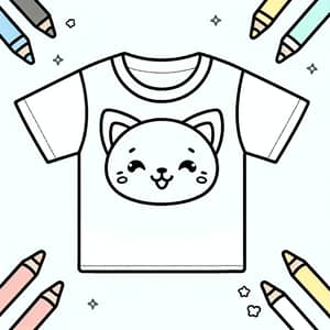Adorable T-shirt Coloring Page for 4-Year-Olds