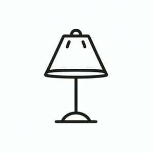 Simple Lamp Coloring Page for 1-Year-Olds