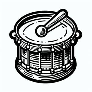 Simple Toy Drum Coloring Page for Kids