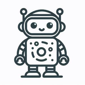 Cute Toy Robot Coloring Page for Kids