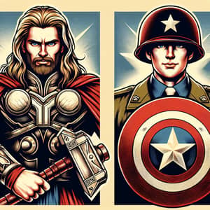 Thor & Captain America: Powerful Superhero Duo