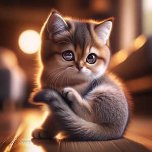 Charming Domestic Feline with Vibrant Fur | Cute Cat