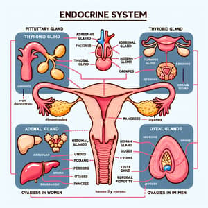 Schematic Diagram: Endocrine System Functions