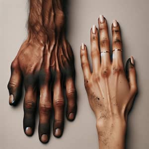 Diverse Hands in Soil: Symbol of Hard Work and Unity