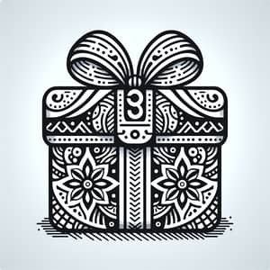 Elegant Gift Box Design for Coupon Bond Drawing