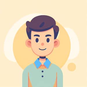 Cartoon Illustration of a Generic Person | Engaging Expression