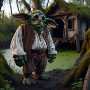 Explore the Enigmatic World of Shrek - Green-Skinned Creature in a Swampy Environment
