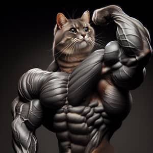 Muscular Cat Flexing Muscles | Impressive Feline Display