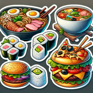 Delicious Food Stickers for Food Lovers | Unique Food-themed Designs