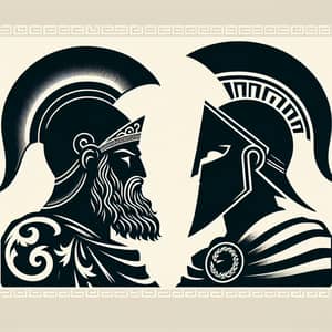 Greek Art: Xerxes King of Persia & Leonidas King of Sparta