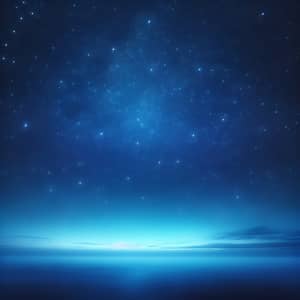 Tranquil Night Sky with Sparkling Stars in Blue