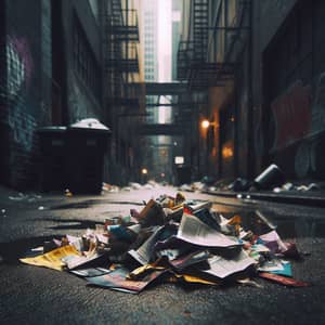 Urban Noir Photography Composition | Desolate Alley Flyers
