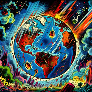 Vibrant Animation of Earth in Peril | Disney Style