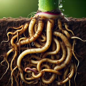 Intricate Corn Roots: A Natural Pattern in Soil
