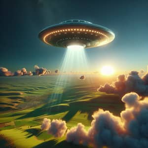 Extraterrestrial Encounter: UFO Landing on Earth